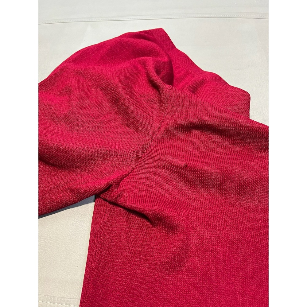 VTG St. John Maroon 16 USA Wide Leg Santana Knit Pant Career Slack Preppy -3786 - Picture 8 of 9